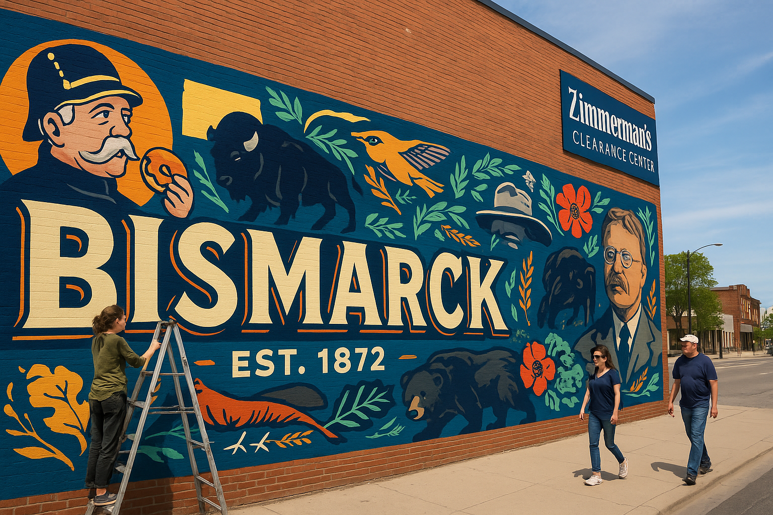 New Mural Honors Bismarck’s History on Main Street