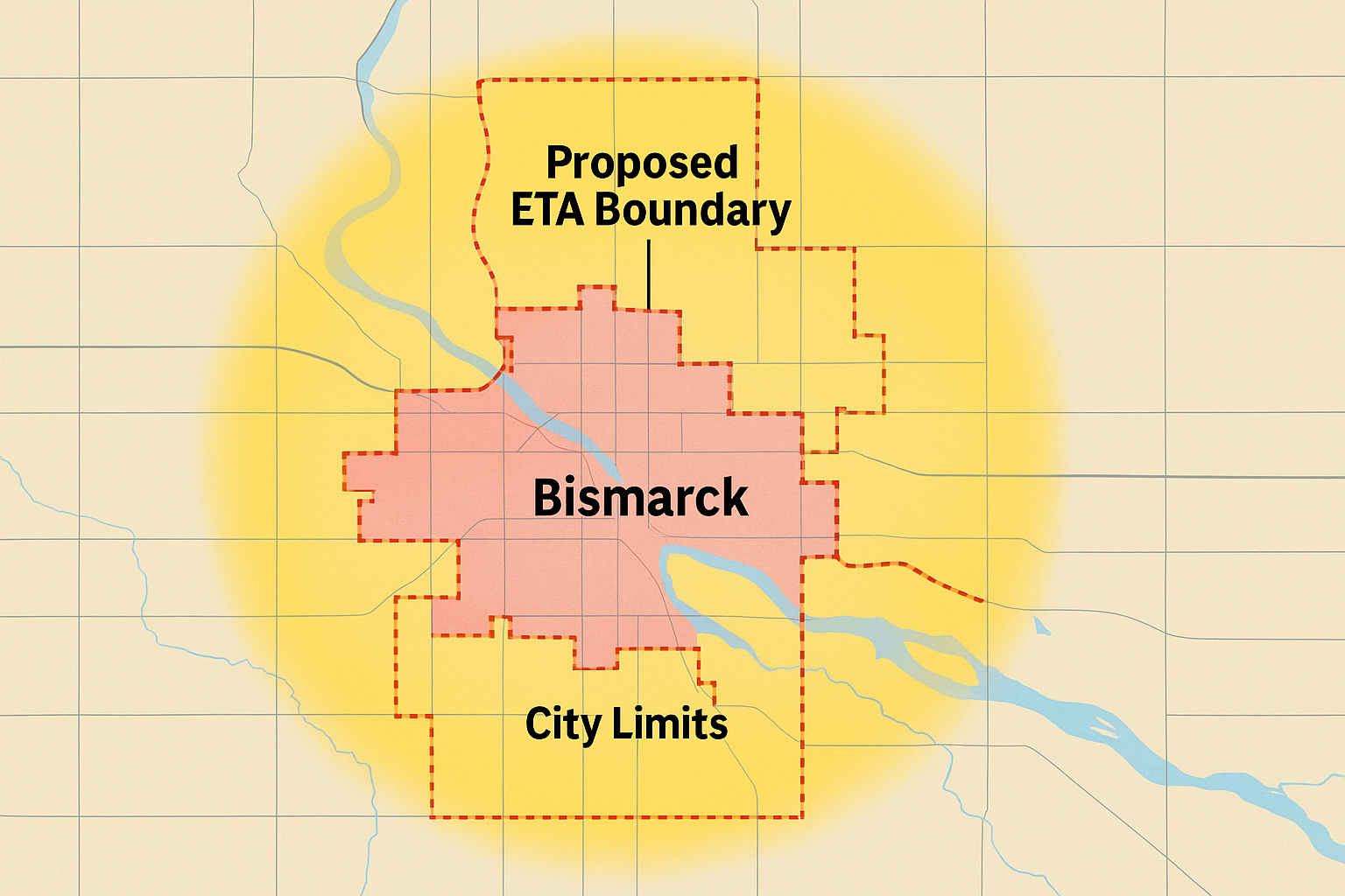 Bismarck OKs Revised ETA Map — Growth Lines Redrawn