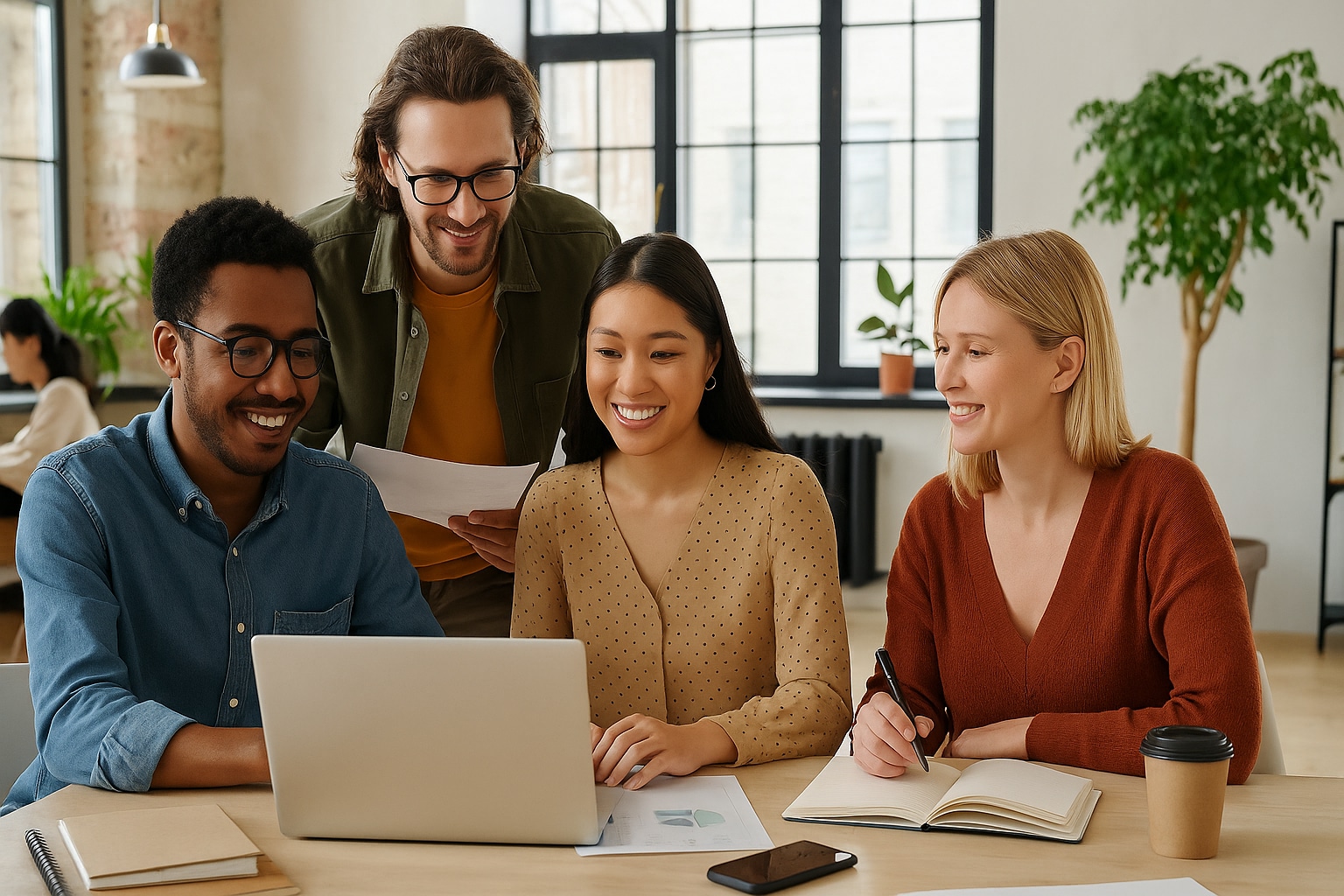 An Image Of A Diverse Group Of Local Entrepreneurs Collaborating In A Modern Workspace