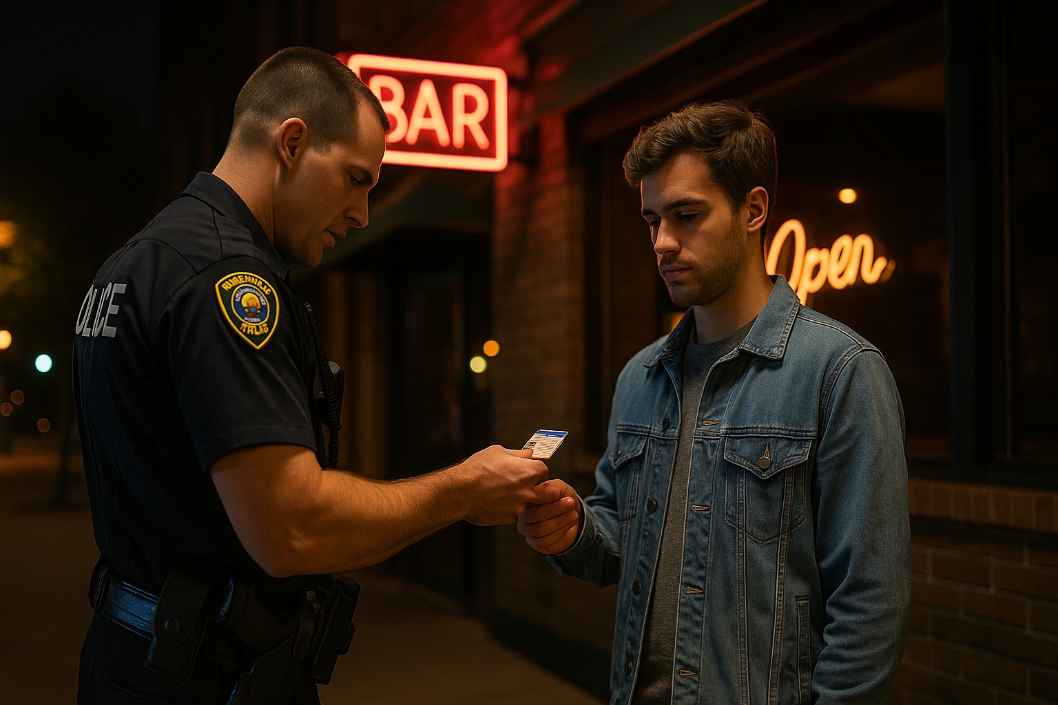 Police In A Bar