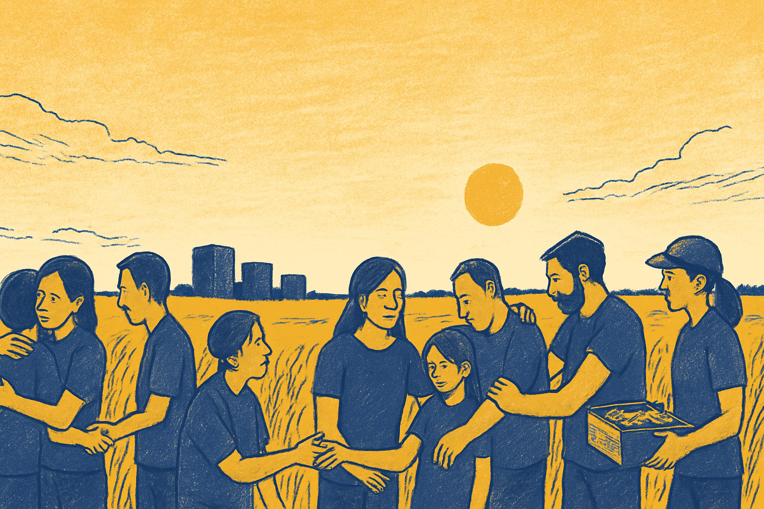 Editorial illustration: Bismarck's Sibley Drive Fatal Crash: Community Mourns Loss