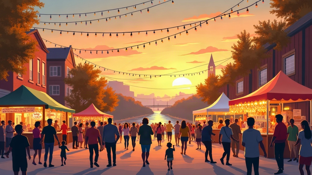 Editorial illustration: Skip the Summer Crowds and Visit This Storybook North Dakota Town in the Fall - Only In Your State