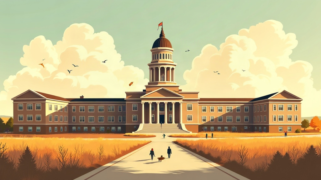 Editorial illustration: North Dakota legislative committee convenes to examine policy and community impacts of data center expansion - The Flag