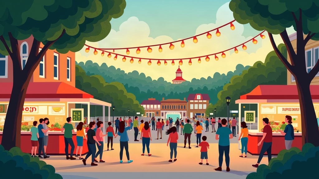 Editorial illustration: Family Weekend Guide: Fun Activities in Bowling Green, KY