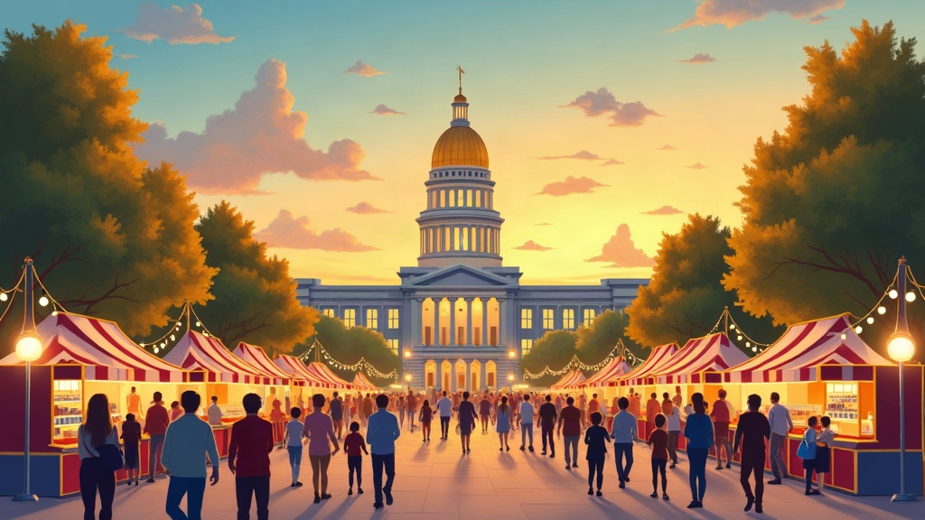 Editorial illustration: Family Weekend Guide: Exciting Events in Bismarck, ND