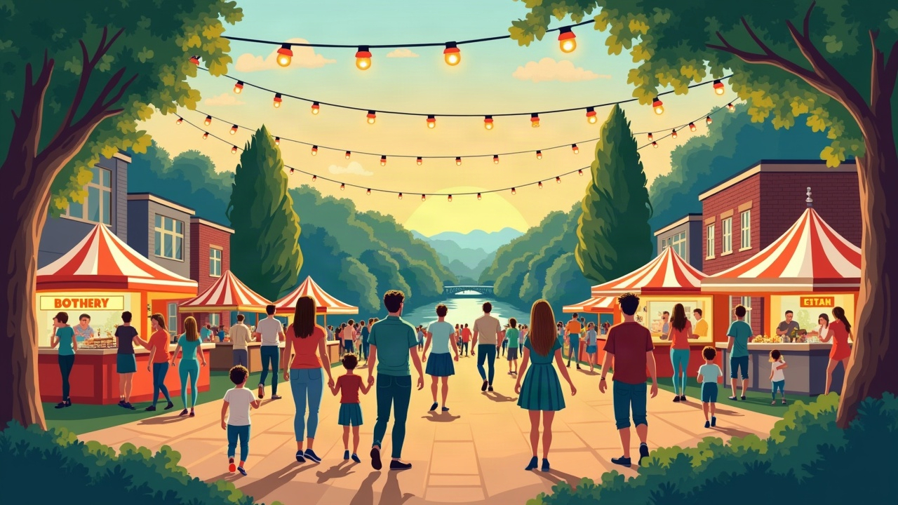 Editorial illustration: Family Weekend Guide: Fun Activities in Bowling Green, KY